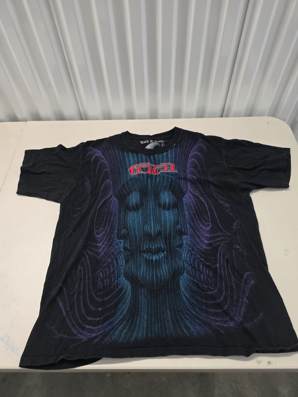 Rock And Death Tool Band T-Shirt Men L Embroidered Mexican Boot AOP Rock